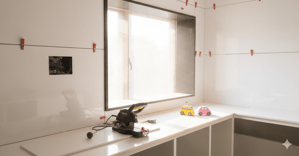 Modular Kitchen Design Nano White Fitting