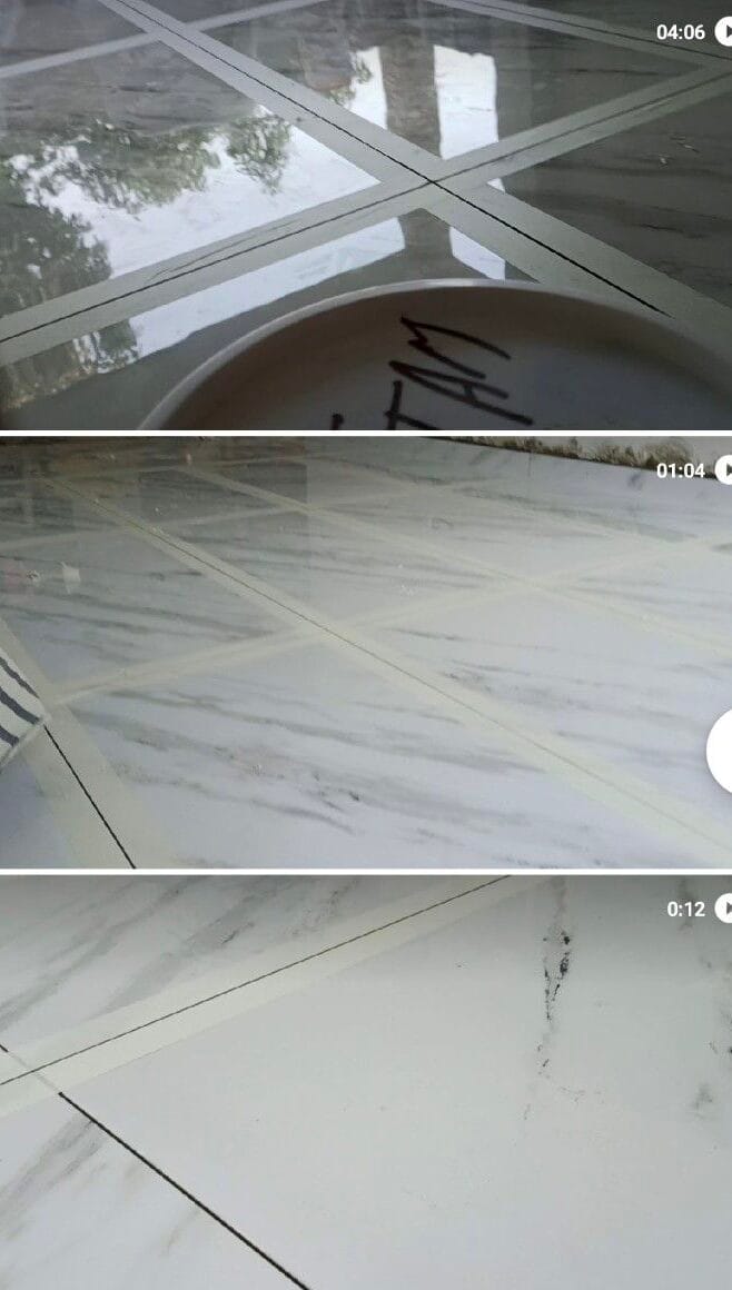 large marble floor tiles installation in living room